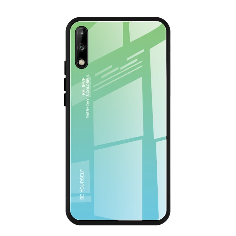 For Huawei Enjoy 10 Gradient Color Glass Case