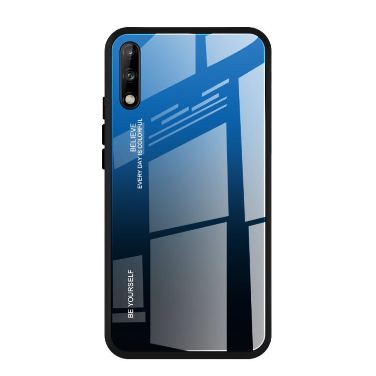 For Huawei Enjoy 10 Gradient Color Glass Case