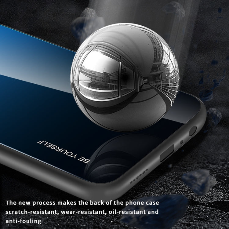 For Huawei Enjoy 10 Gradient Color Glass Case
