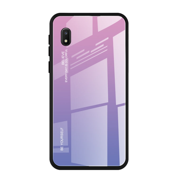 For Galaxy A10e Gradient Color Glass Case