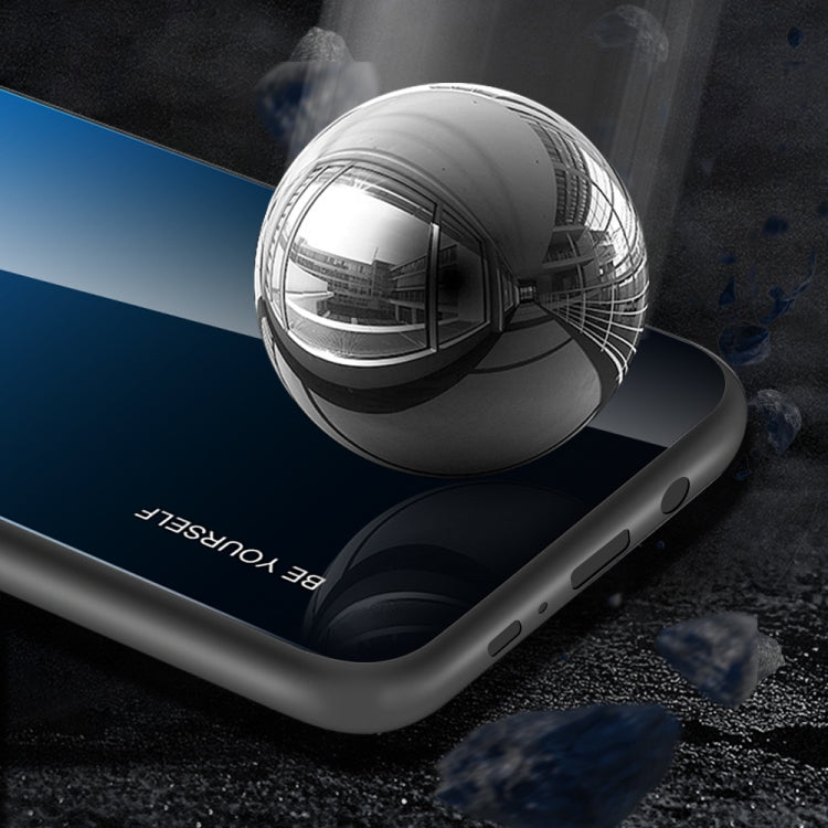 For Galaxy A10e Gradient Color Glass Case