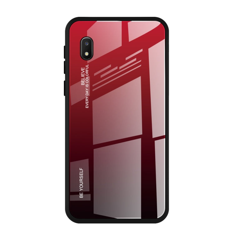 For Galaxy A10e Gradient Color Glass Case