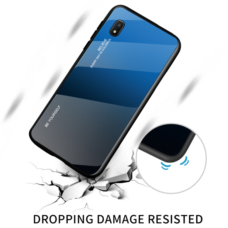 For Galaxy A10e Gradient Color Glass Case