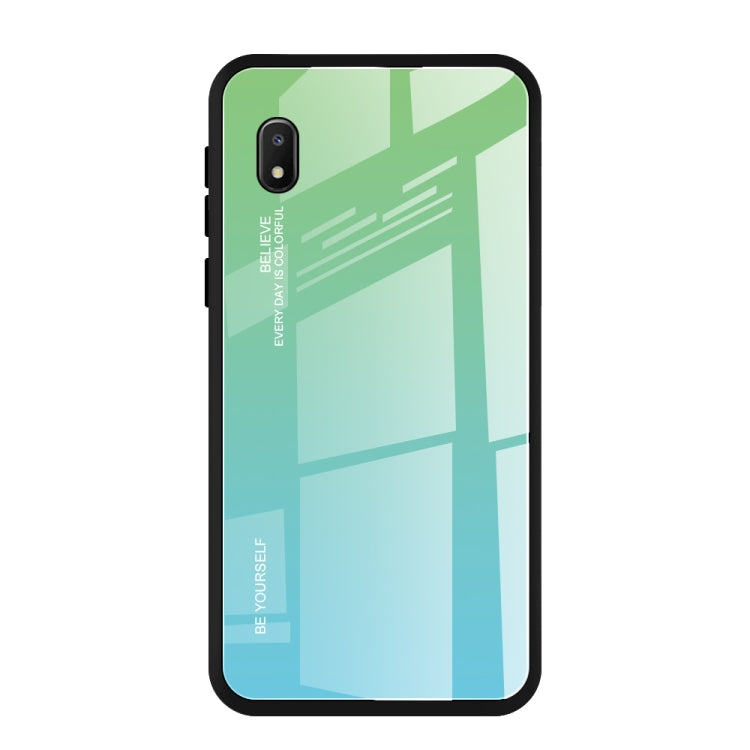 For Galaxy A10e Gradient Color Glass Case