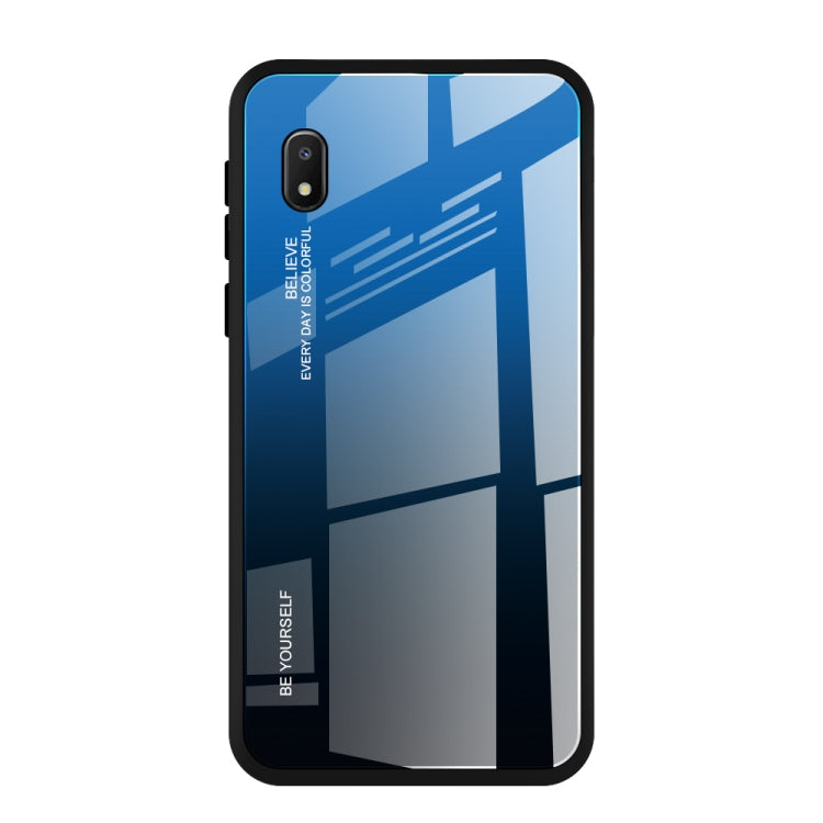 For Galaxy A10e Gradient Color Glass Case