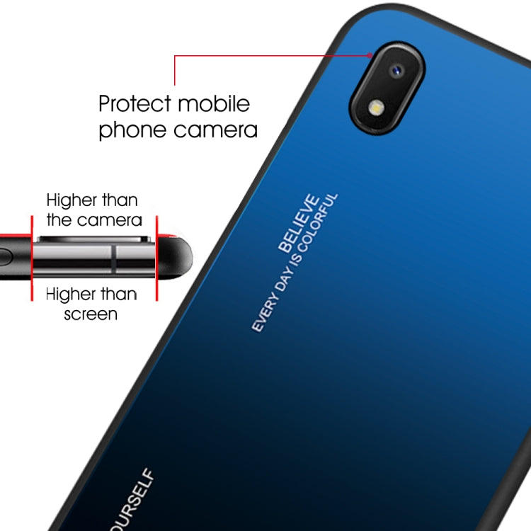 For Galaxy A10e Gradient Color Glass Case