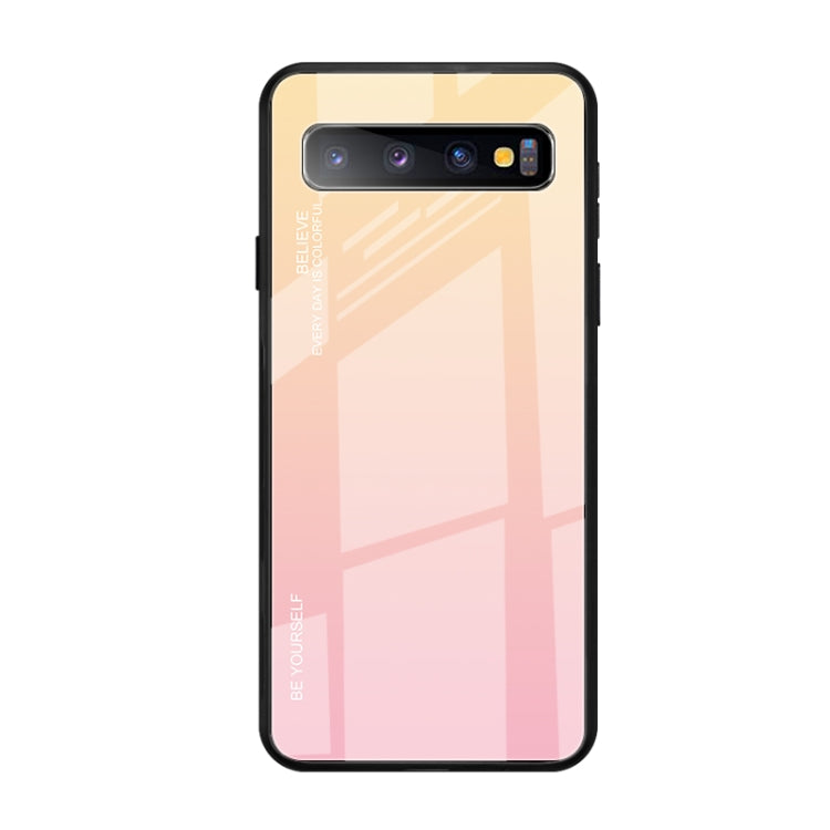 For Galaxy S10 5G Gradient Color Glass Case