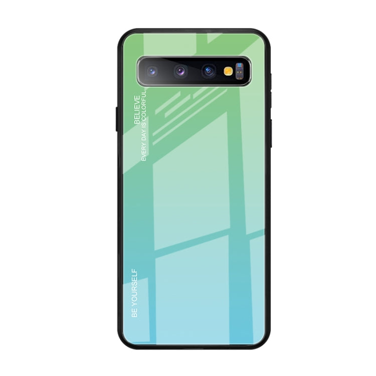 For Galaxy S10 5G Gradient Color Glass Case