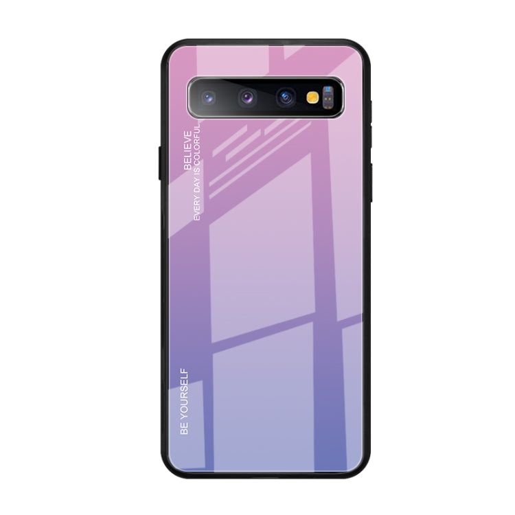 For Galaxy S10 5G Gradient Color Glass Case