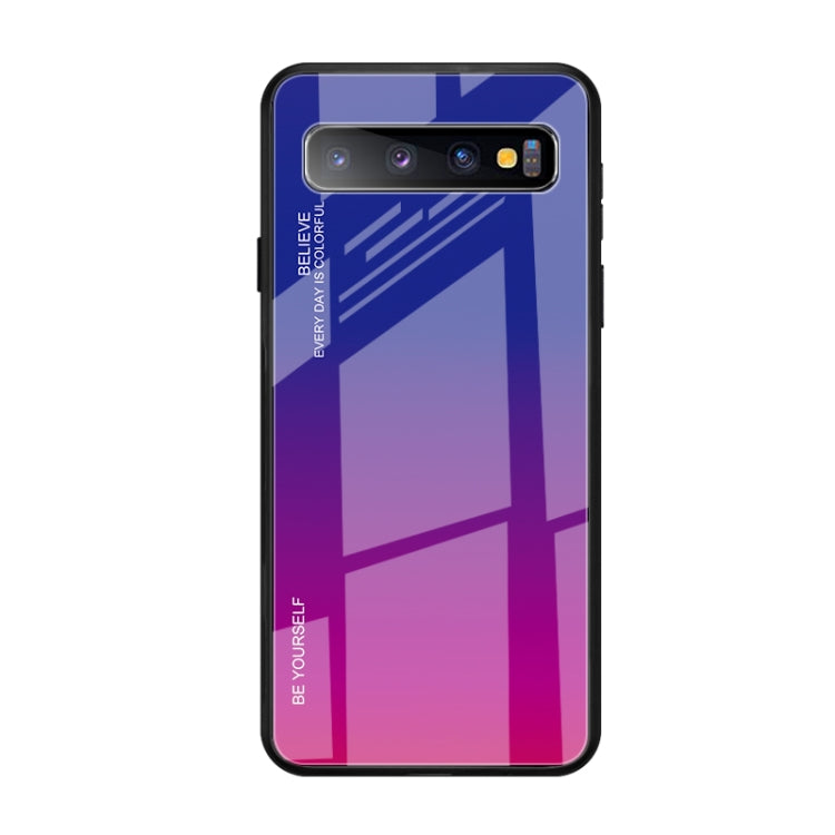 For Galaxy S10 5G Gradient Color Glass Case
