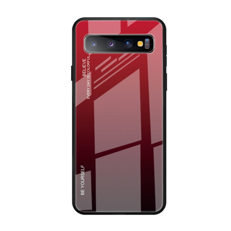 For Galaxy S10 5G Gradient Color Glass Case