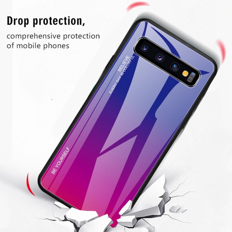 For Galaxy S10 5G Gradient Color Glass Case