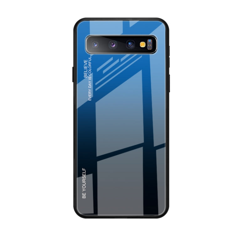 For Galaxy S10 5G Gradient Color Glass Case