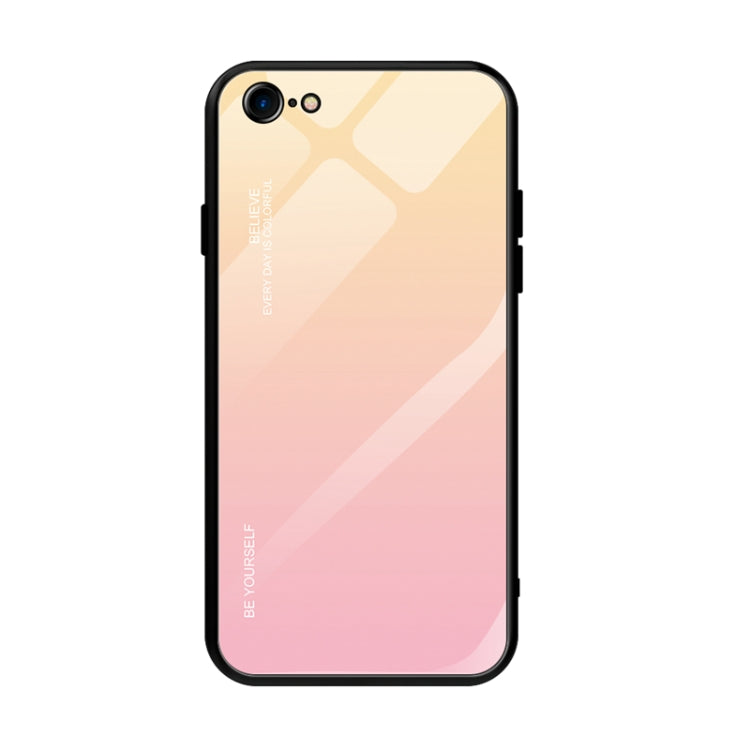 For iPhone SE 2022 / SE 2020 / 8 / 7 Gradient Color Glass Case