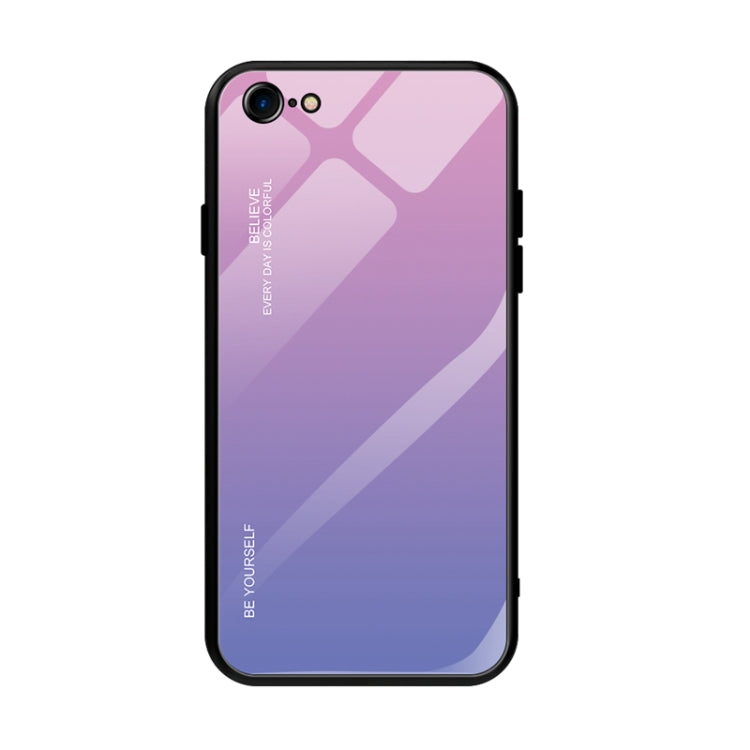 For iPhone SE 2022 / SE 2020 / 8 / 7 Gradient Color Glass Case