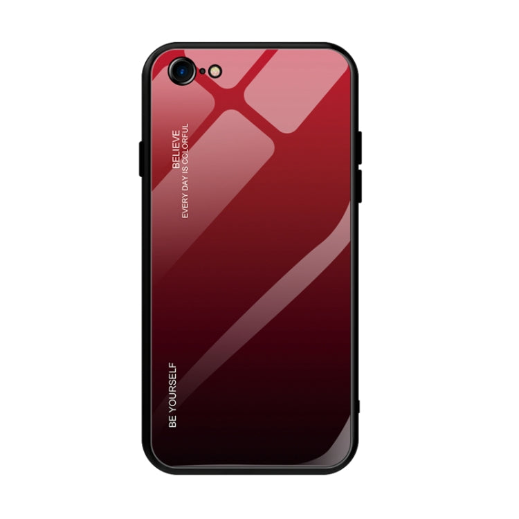 For iPhone SE 2022 / SE 2020 / 8 / 7 Gradient Color Glass Case