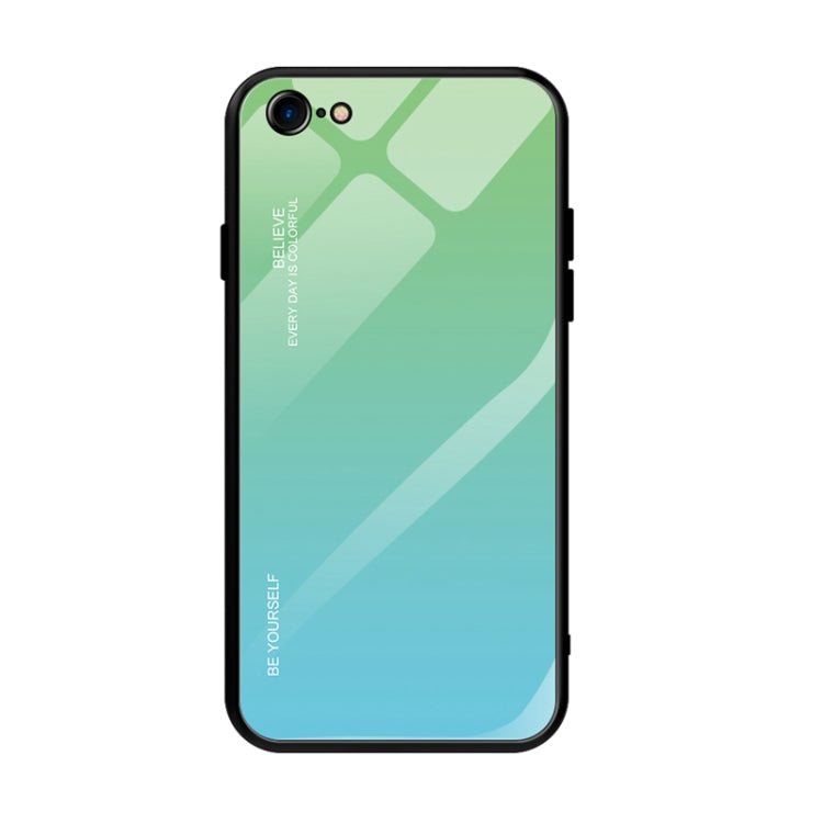 For iPhone SE 2022 / SE 2020 / 8 / 7 Gradient Color Glass Case