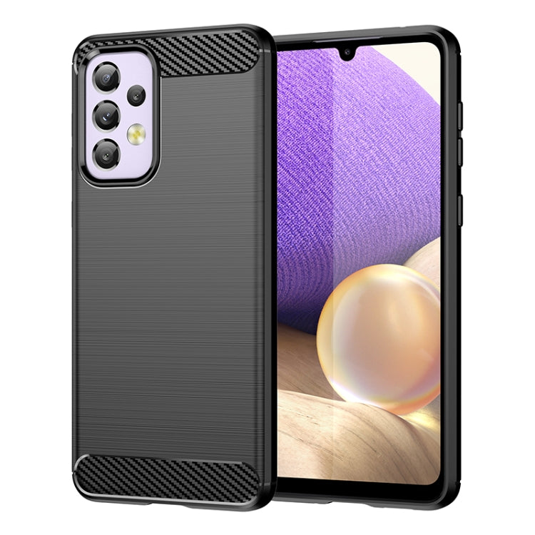 For Samsung Galaxy A33 5G Brushed Texture Carbon Fiber TPU Phone Case