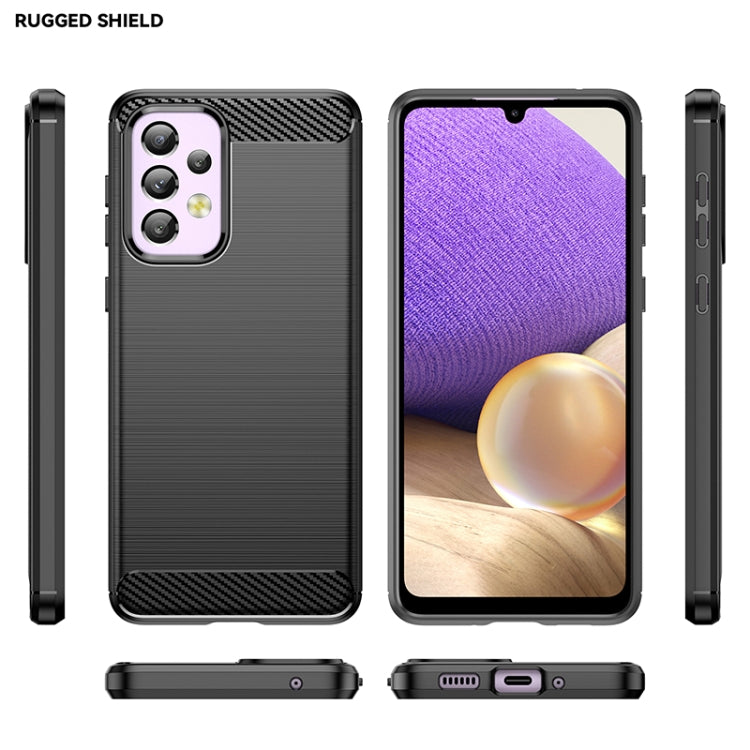 For Samsung Galaxy A33 5G Brushed Texture Carbon Fiber TPU Phone Case