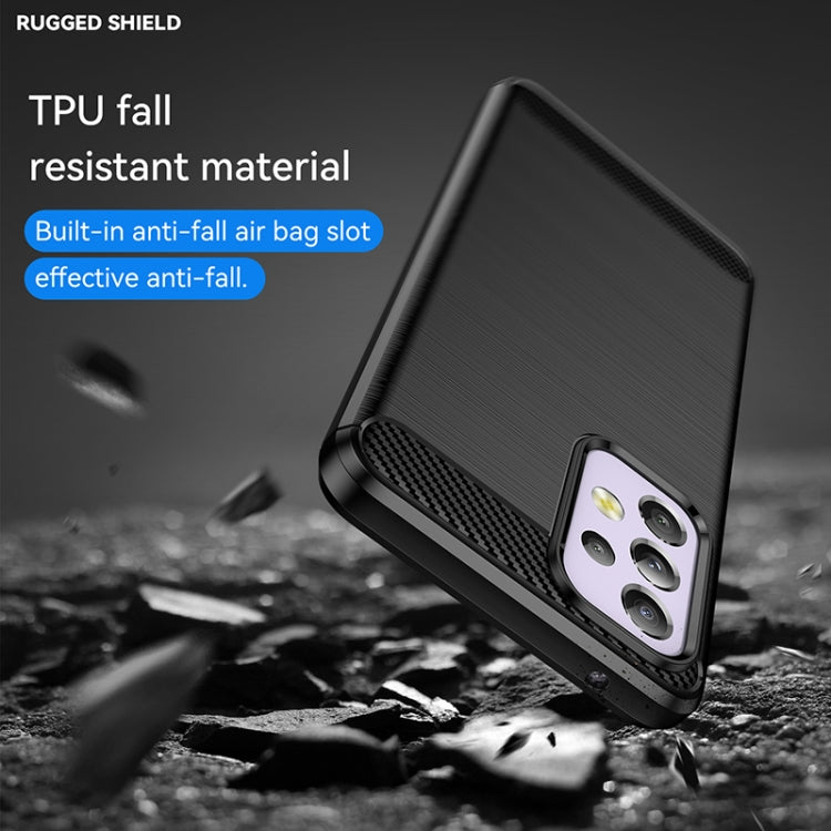 For Samsung Galaxy A33 5G Brushed Texture Carbon Fiber TPU Phone Case