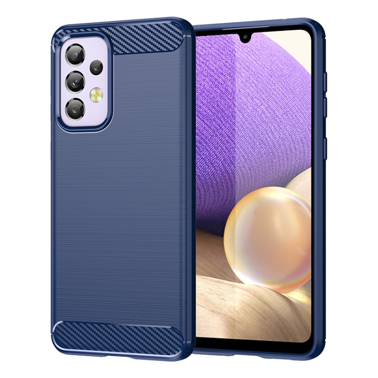 For Samsung Galaxy A33 5G Brushed Texture Carbon Fiber TPU Phone Case