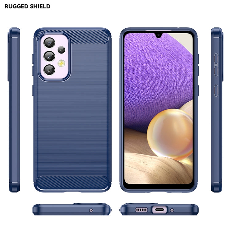For Samsung Galaxy A33 5G Brushed Texture Carbon Fiber TPU Phone Case