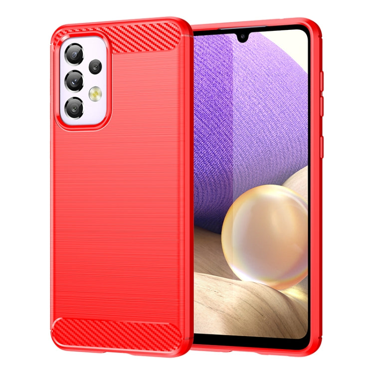 For Samsung Galaxy A33 5G Brushed Texture Carbon Fiber TPU Phone Case