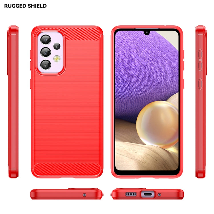 For Samsung Galaxy A33 5G Brushed Texture Carbon Fiber TPU Phone Case