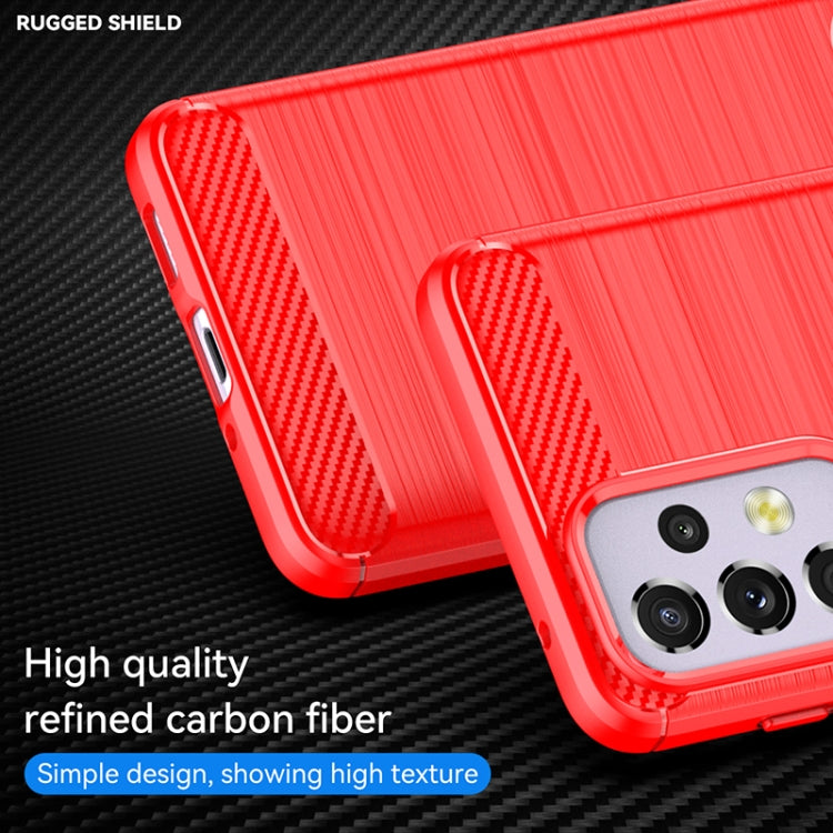 For Samsung Galaxy A33 5G Brushed Texture Carbon Fiber TPU Phone Case