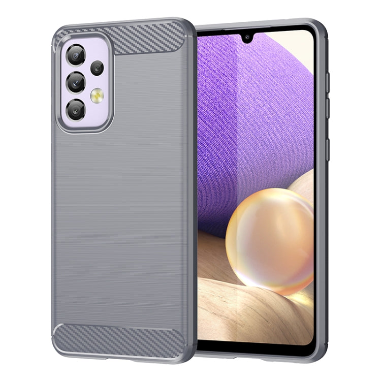 For Samsung Galaxy A33 5G Brushed Texture Carbon Fiber TPU Phone Case