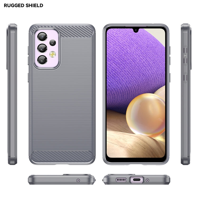 For Samsung Galaxy A33 5G Brushed Texture Carbon Fiber TPU Phone Case