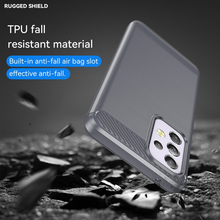 For Samsung Galaxy A33 5G Brushed Texture Carbon Fiber TPU Phone Case