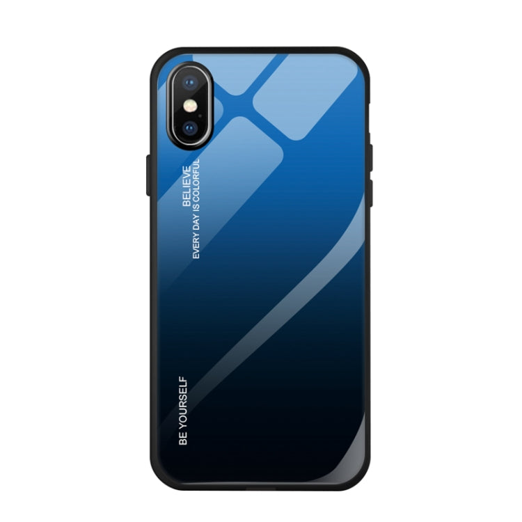 For iPhone X / XS Gradient Color Glass Case