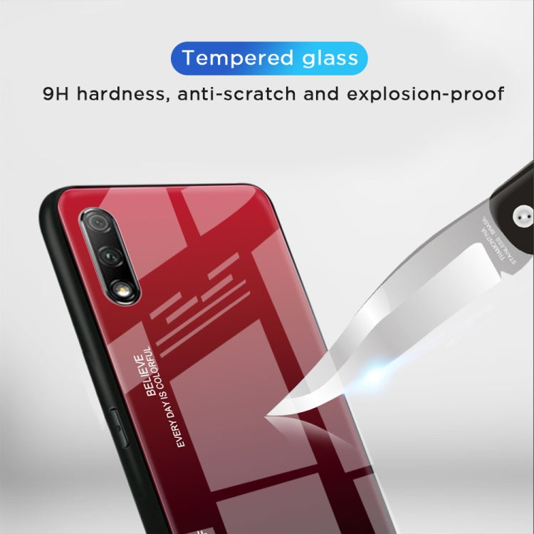 For Huawei Honor 9X Gradient Color Glass Case