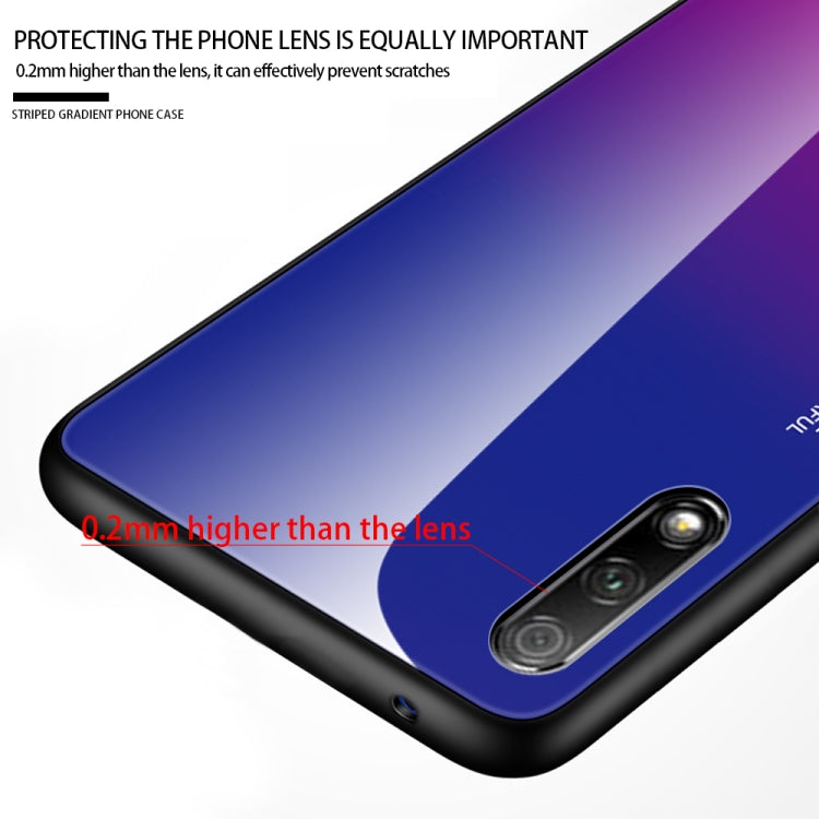 For Huawei Honor 9X Gradient Color Glass Case