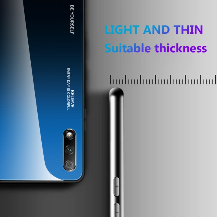 For Huawei Honor 9X Gradient Color Glass Case
