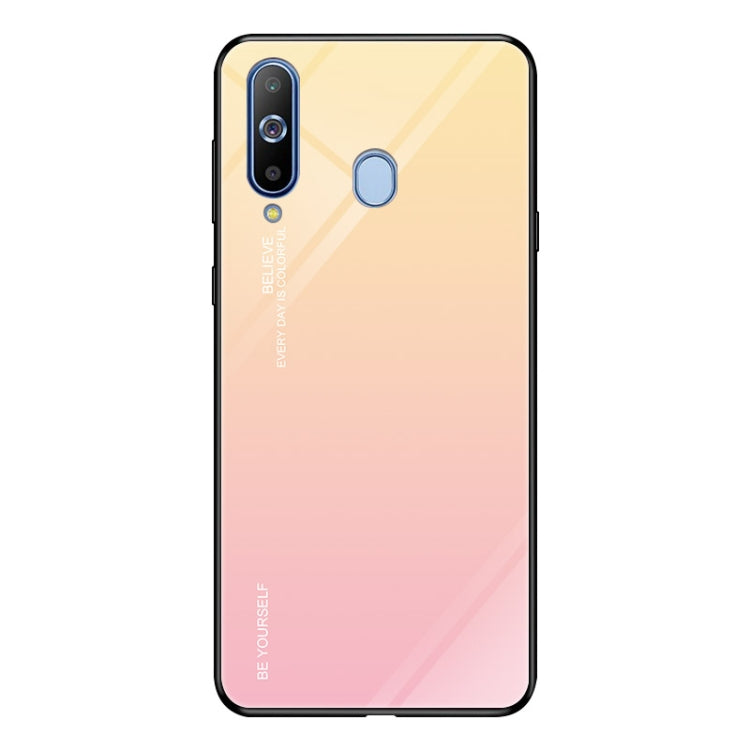 For Galaxy A8s Gradient Color Glass Case