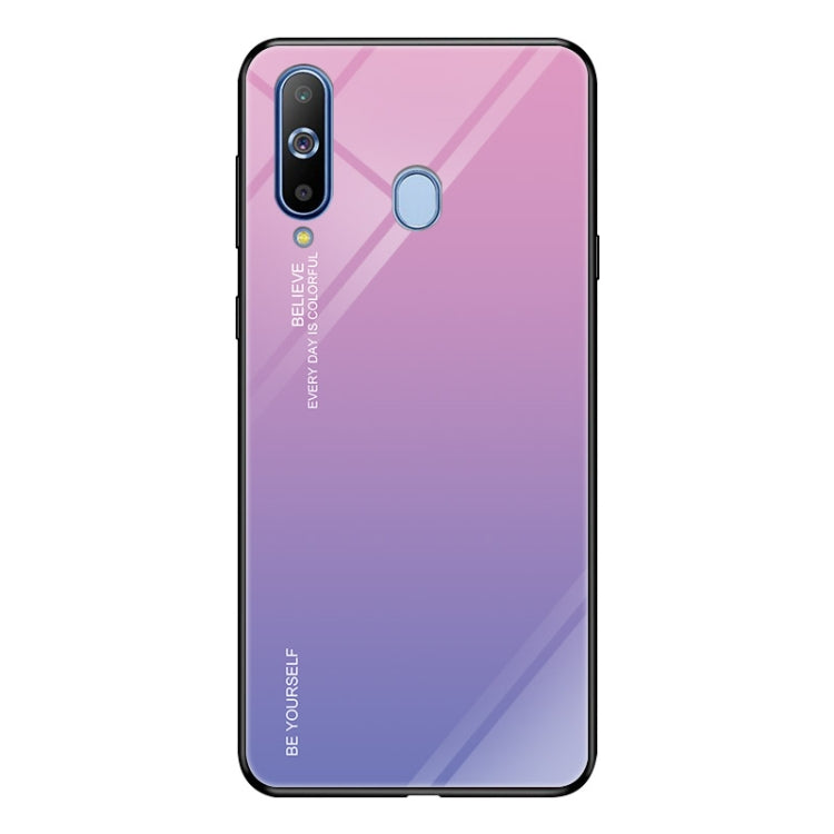 For Galaxy A8s Gradient Color Glass Case