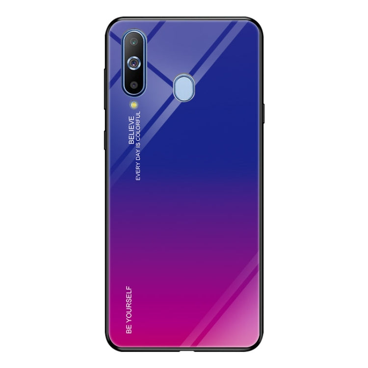 For Galaxy A8s Gradient Color Glass Case
