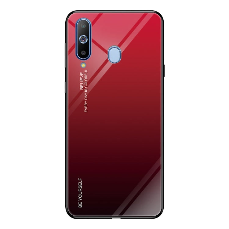 For Galaxy A8s Gradient Color Glass Case