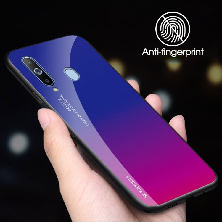 For Galaxy A8s Gradient Color Glass Case