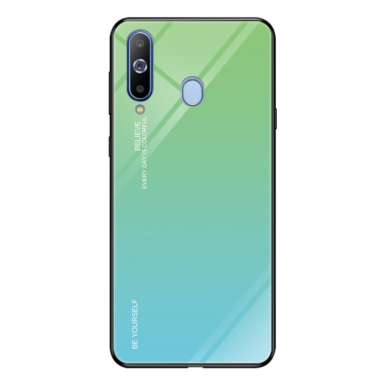 For Galaxy A8s Gradient Color Glass Case
