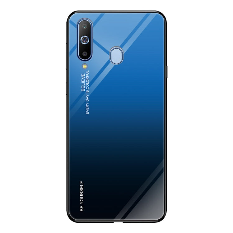 For Galaxy A8s Gradient Color Glass Case