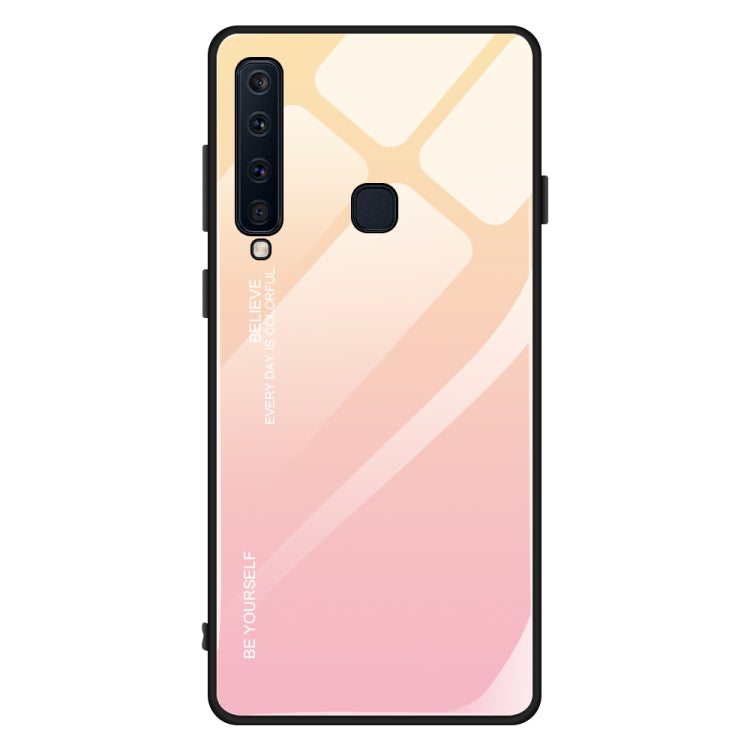 For Galaxy A9 (2018) Gradient Color Glass Case