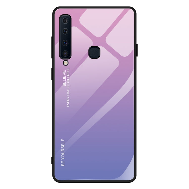 For Galaxy A9 (2018) Gradient Color Glass Case