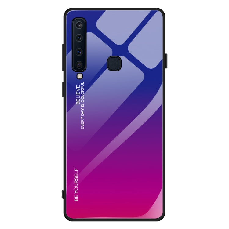 For Galaxy A9 (2018) Gradient Color Glass Case