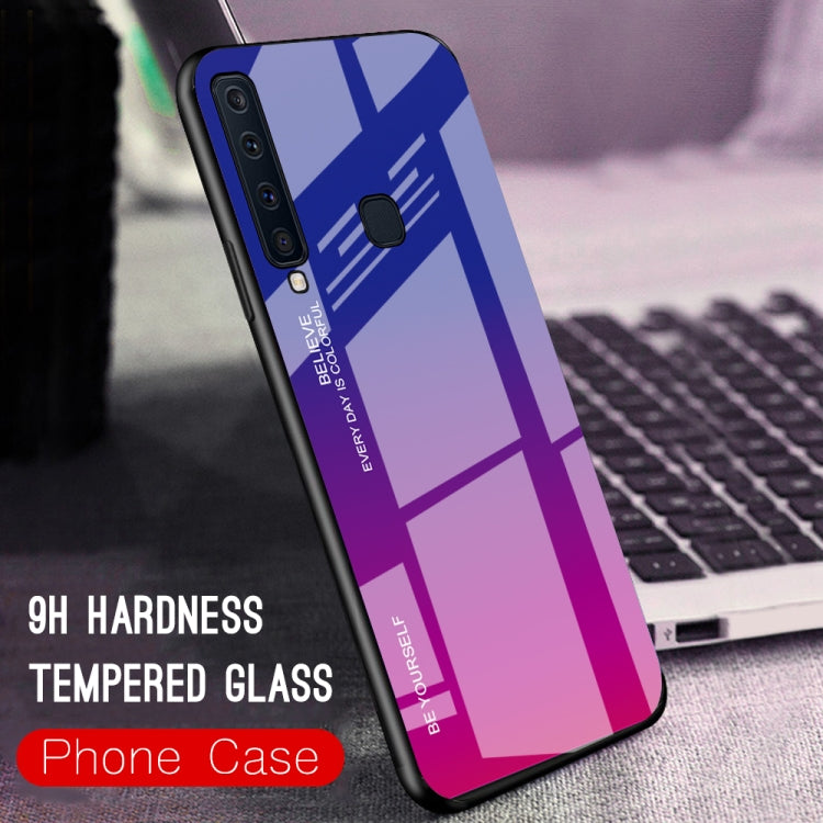 For Galaxy A9 (2018) Gradient Color Glass Case