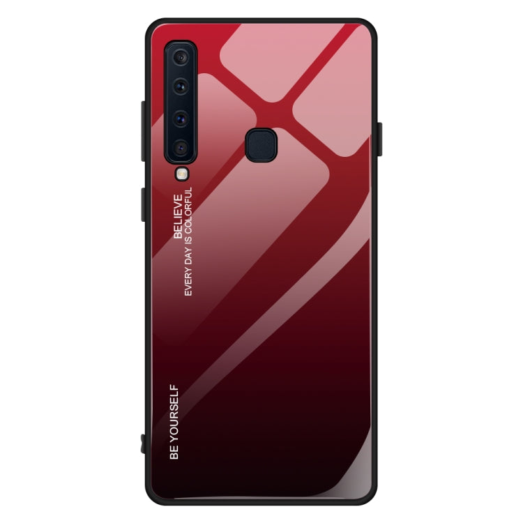 For Galaxy A9 (2018) Gradient Color Glass Case