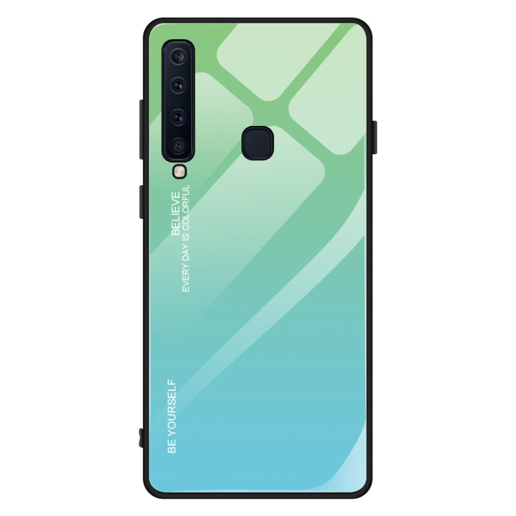 For Galaxy A9 (2018) Gradient Color Glass Case