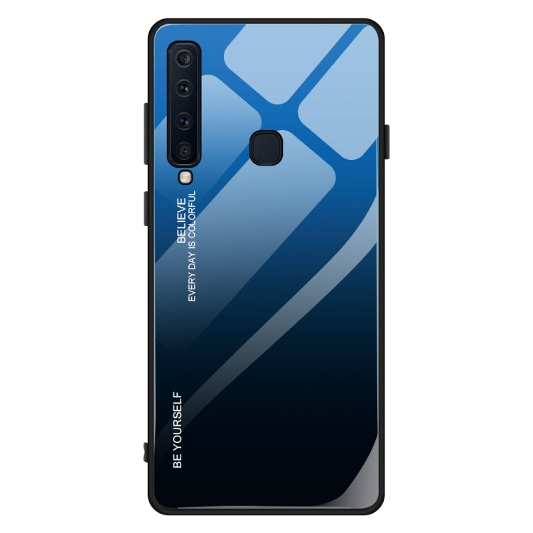 For Galaxy A9 (2018) Gradient Color Glass Case